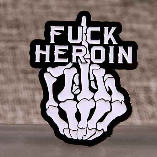 Fuck Heroin Lapel Pins