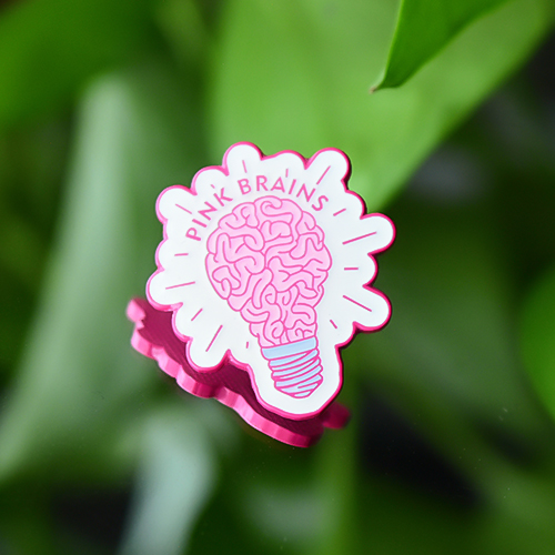 Pink Brains Personalized Pins